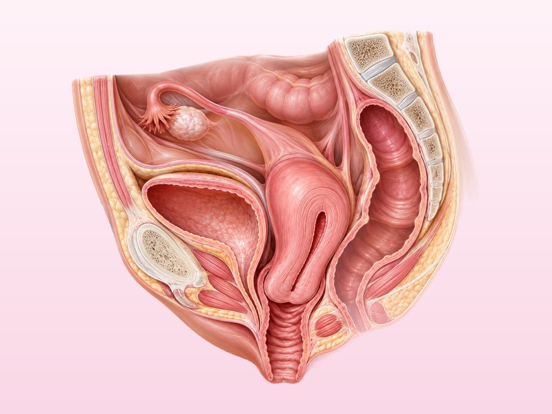 ภาพประกอบ มดลูกหย่อนลงมาในช่องคลอด มดลูกต่ำ